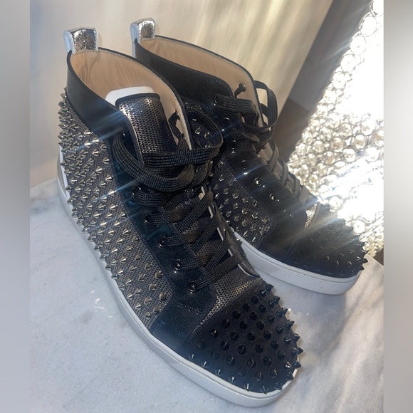 Men’s Christian Louboutin High Top Spikes Sneaker